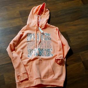 Pink Victoria's Secret Bling Oversized Hoodie